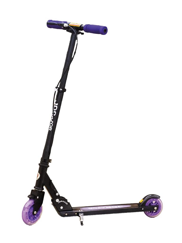 JD RAZOR Kickboard with Hand Illuminated LED Height For Adults and Great Easy to Load Capacity 90kg MS-205RB-St Stand, Brake, Wheels, Adjustable,