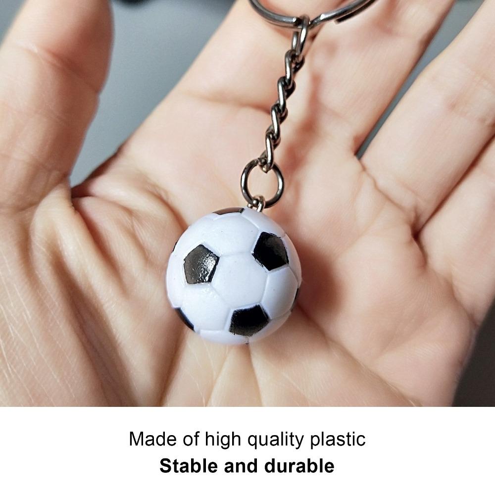 12PCS Simulation Design Soccer Ball Keychains Mini Size Sports Ball Key Ring For Event Giveaways