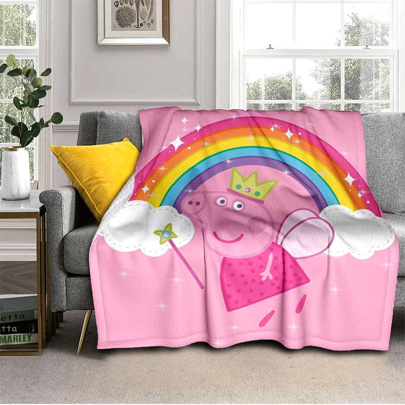 Princess Peppa Blanket Suitable for Sofas, Beds, Offices, And Camping - Perfect Gift for Halloween Christmas