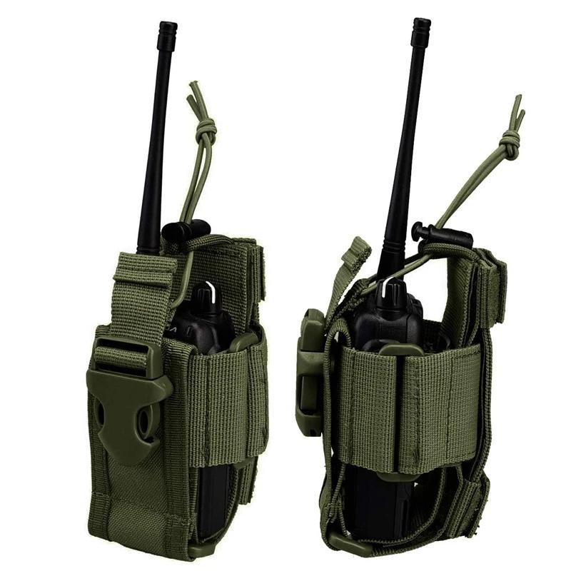 Tactical Walkie Talkie Holder Bag Molle Radio Pouch Nylon Waist Pack Pocket Pendant Pouch Hunting Accessories 5