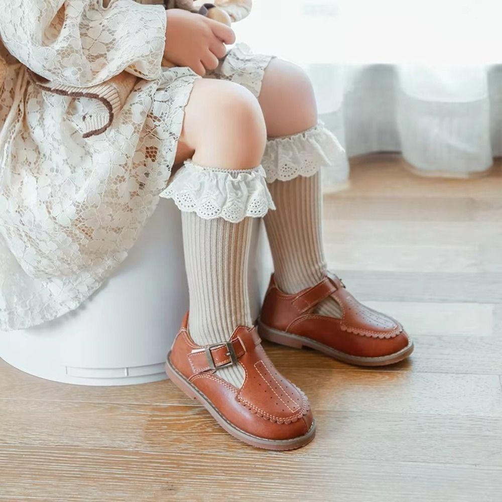 Lace Stuff Knee High Socks Cotton Long Socks New Fashion Calf Socks
