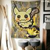 Mimikyu Star Wall Hanging Printed Fabric Blanket Decorative Tapestries for Bedroom Living Room Home Decor