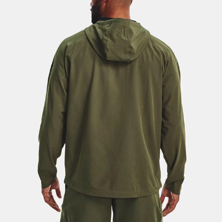Under Armour Sun Protection Zip-Up Hooded Sports Jacket Men Outerwear Green 1370494-390