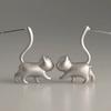 Cute Cat Earrings Animal Cat Stud Earring for Women Birthday Jewellery Gift Minimalist Cat Piercing Earrings Party Decor