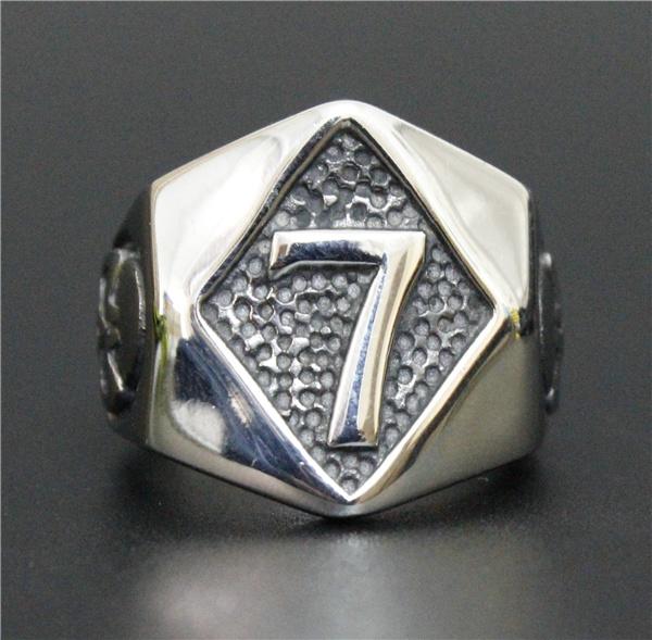 2026 Popular Number 7 Ring 316L Stainless Steel Top Quality Fashion New Design Lucky 7 Biker Ring