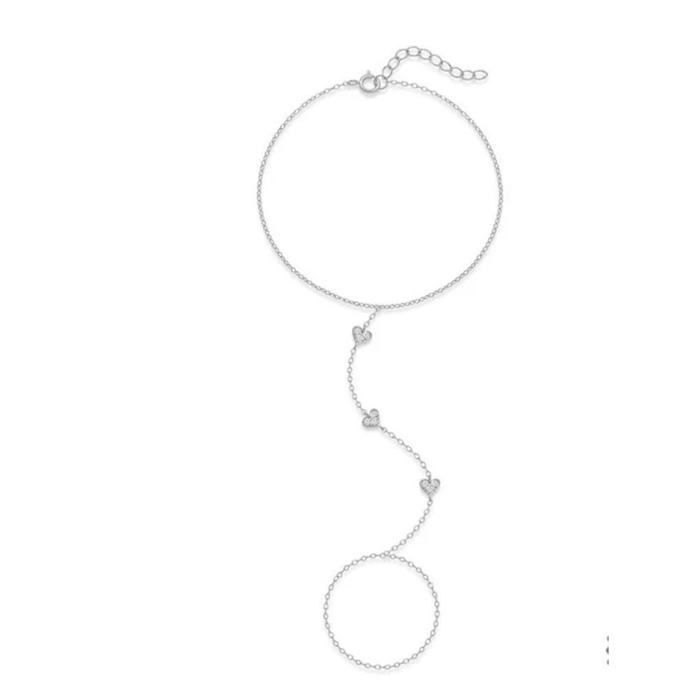 CANNER 925 Zilver Sprankelende Handketting Armbanden Voor Vrouwen INS Geometrische CZ Achtpuntige Ster Armbanden Fijne Sieraden
