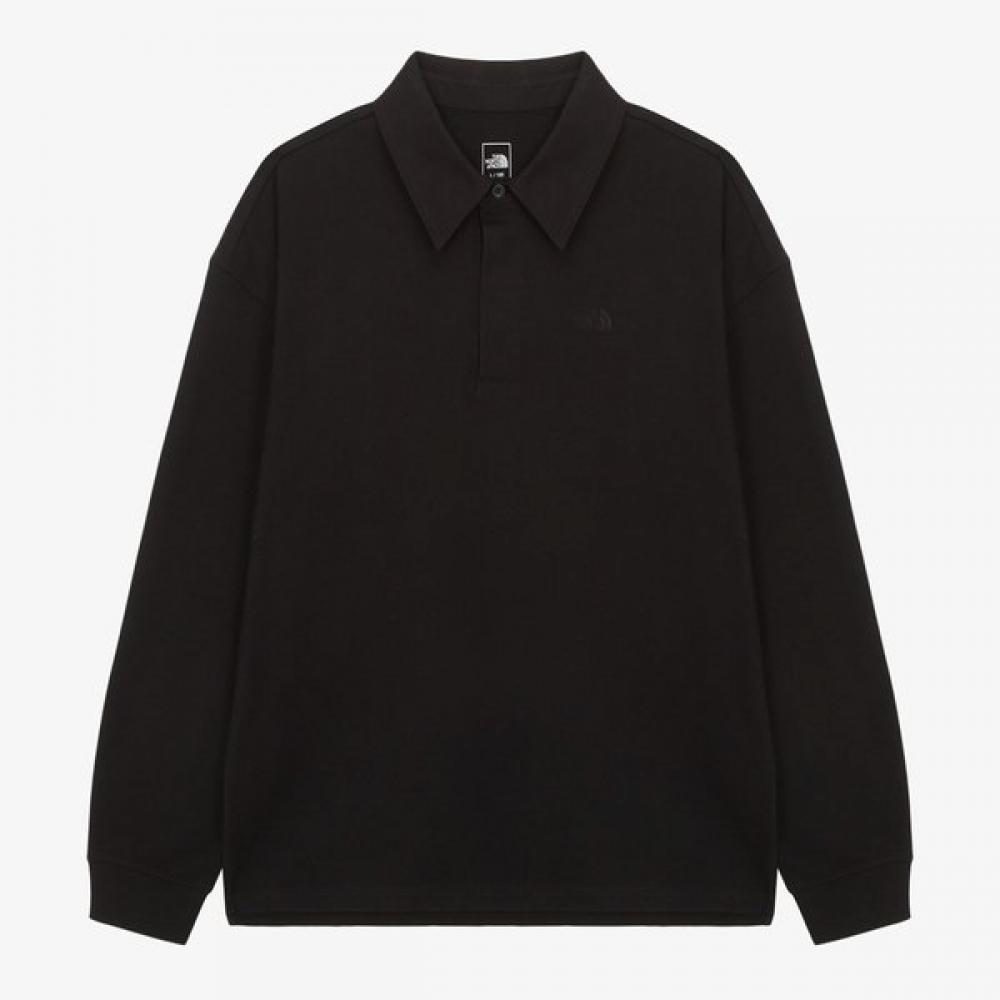 

The North Face Men S Long Sleeve Polo Nt7qr68a Black BLACK/090