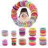 Colorful Hair Ties for Girls, 100-Piece Set, Stylish Hair Ornaments, Hair Arrangements, Large Capacity Hair Bands with Storage Pouch, No Ties, Hair