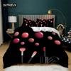 Fashion Sleep Bedding Collection Makeup Cosmetic Theme Bedspread Cover Polyester Perfume Lipstick Nail Polish Brush Print Pattern Quilt Cover King