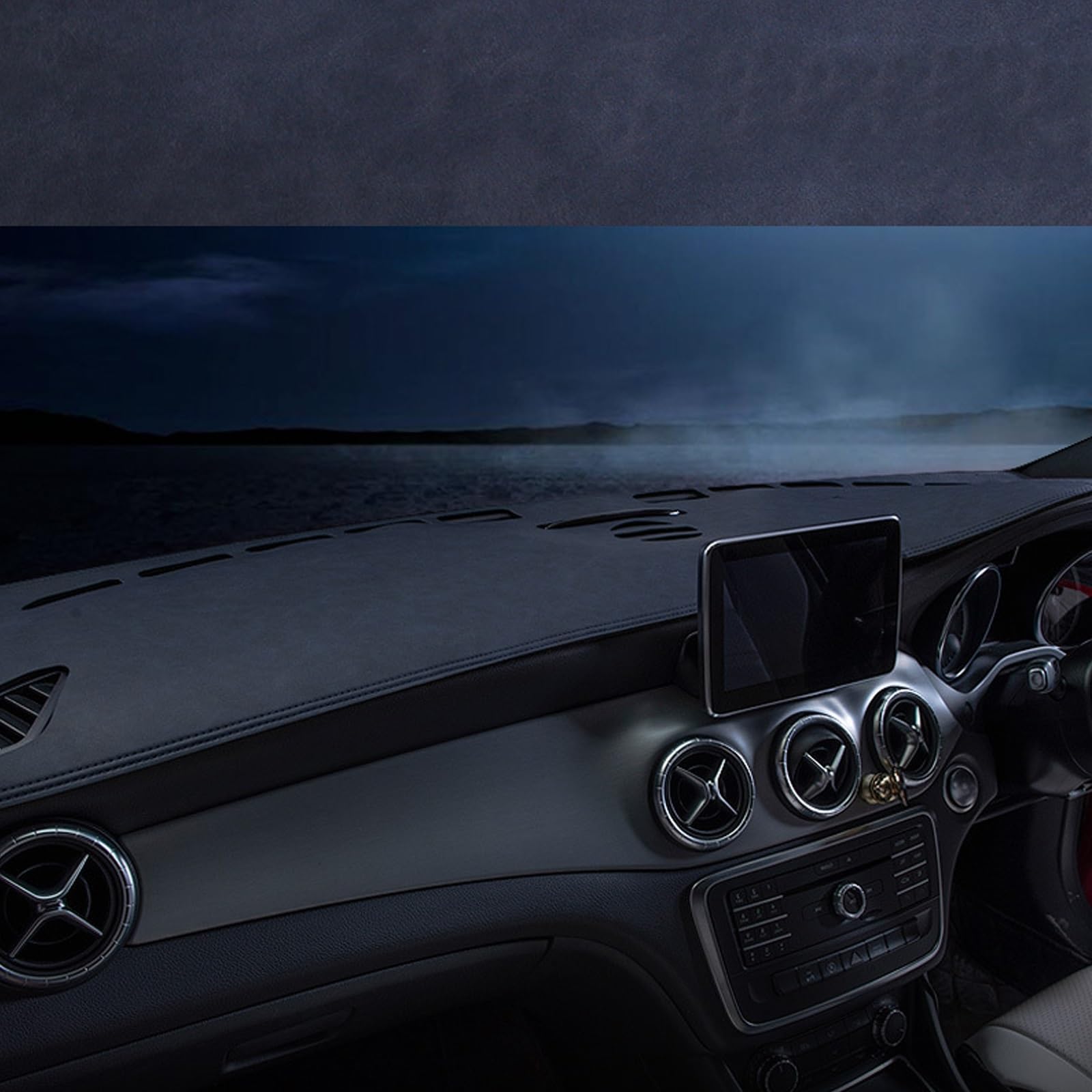 

New Leather Material Dashboard Mat Compatible with Mazda CX-80 KL Series October 2024 ~ Current HUD Dashboard Mat Designed specifically for the c