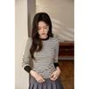 Womens Colorblock Striped Long Sleeve Cotton Bottoming T Shirt