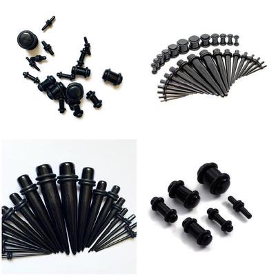 18 pcs Tapers New Stretcher Top Earring Tunnel Plug Acrylic Kit Spiral Ear j