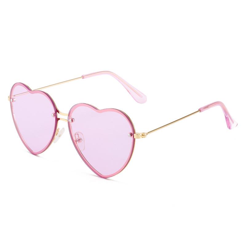 Versatile Frameless Heart-Shaped Sunglasses for Women