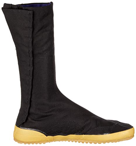 Moonstar Men's/Women's Lightweight Tabi Socks, 10-Piece A (10-Piece Seam), Durable Tabi Socks, 12-Piece A (12-Piece Seam), Black, 23 Cm, 2E