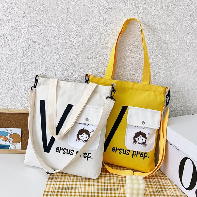 

Холст Женская сумка Студент Сумка на плечо Большая емкость Портативная сумка-мессенджер