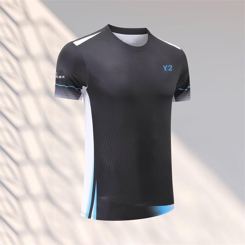 Unisex Badminton Shirt Short Sleeve Quick Dry Sport T-Shirt Men Women Kids Training Competition