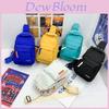 Stilvolle Kinder Canvas Crossbody Brusttasche Mit Trendigem Buchstaben-Design Für Frühlingsausflüge