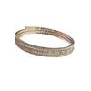 European & American Luxury Full Diamond Open Bangle - Three-Layer Rhinestone Spring Bracelet for Women, 2MM, Fashionable & Versatile High-End Jewelry.
