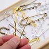 5/10 PZ Spilla di Sicurezza Metallica Grande Base Vuota Spille Brooch 3 Anelli Fermagli Artigianato Fai da Te Materiali per la Creazione di Gioielli Accessori