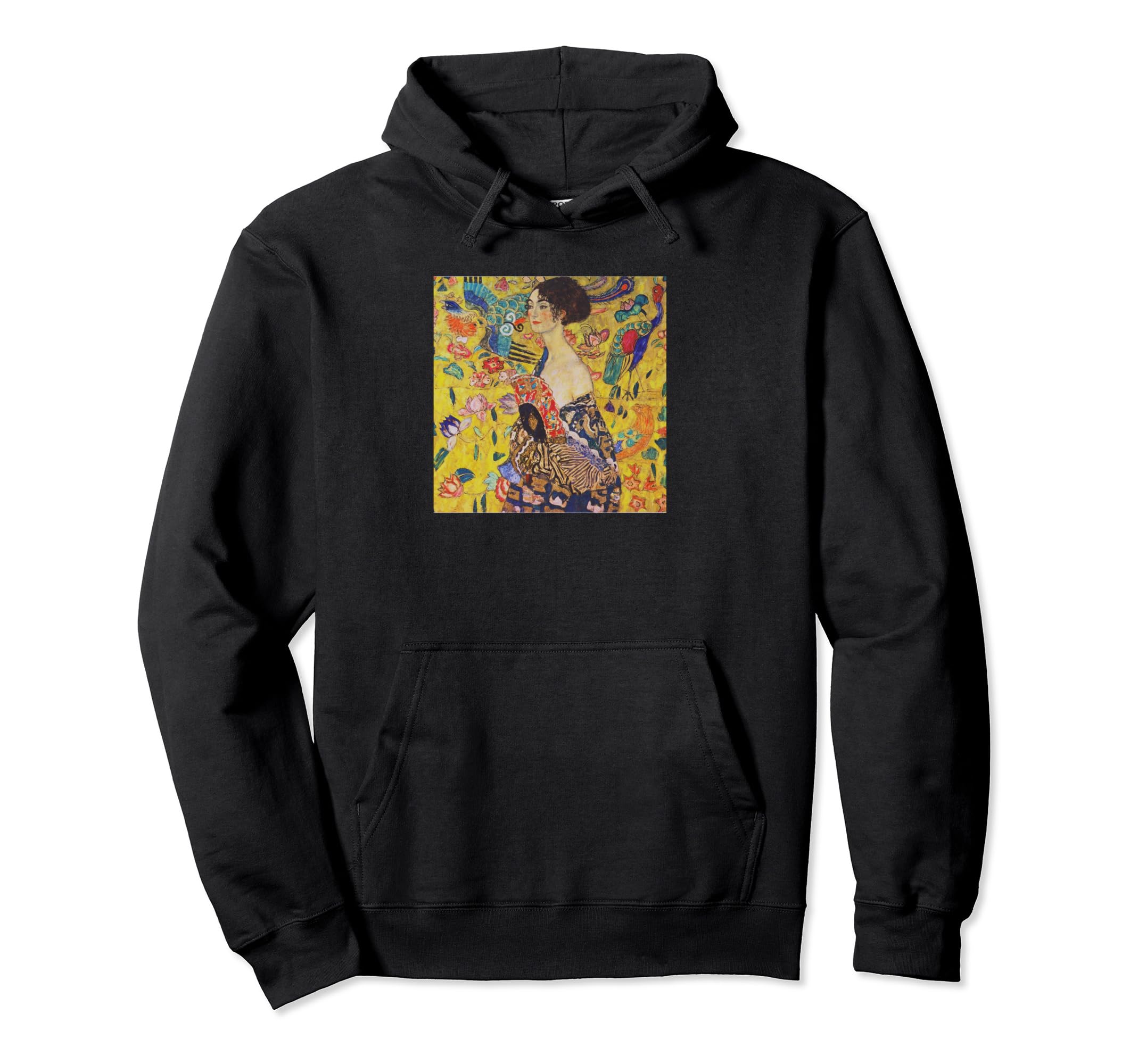 

Gustav Klimt Woman with Fan Classic Artwork Hoodie 1917-18 чёрный
