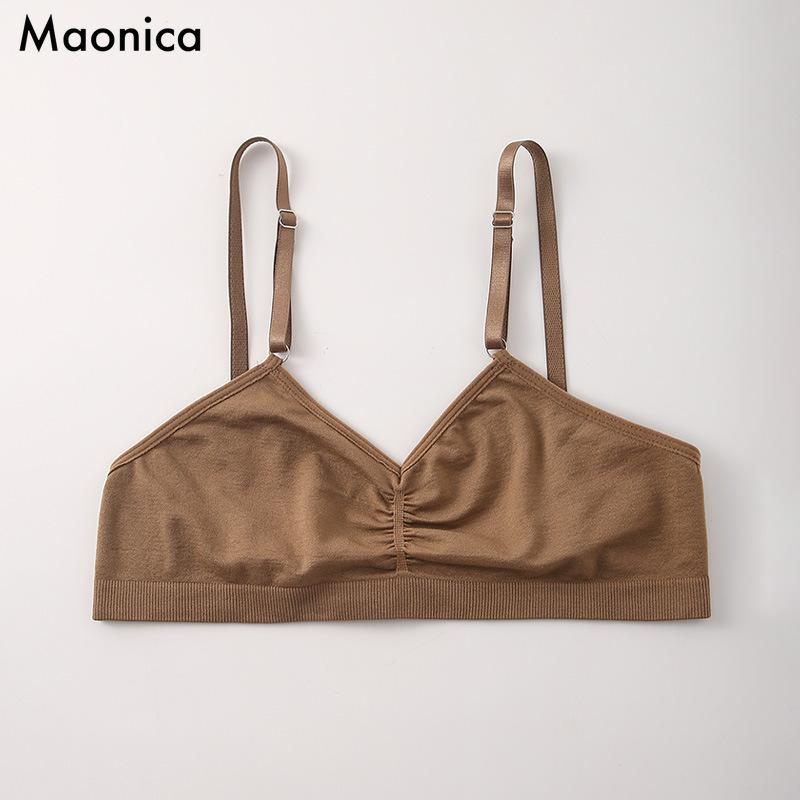 

Европейские размеры беспроводные бюстгальтеры без вкладышей удобные бесшовные женское нижнее белье новые стили S-XL XL хаки