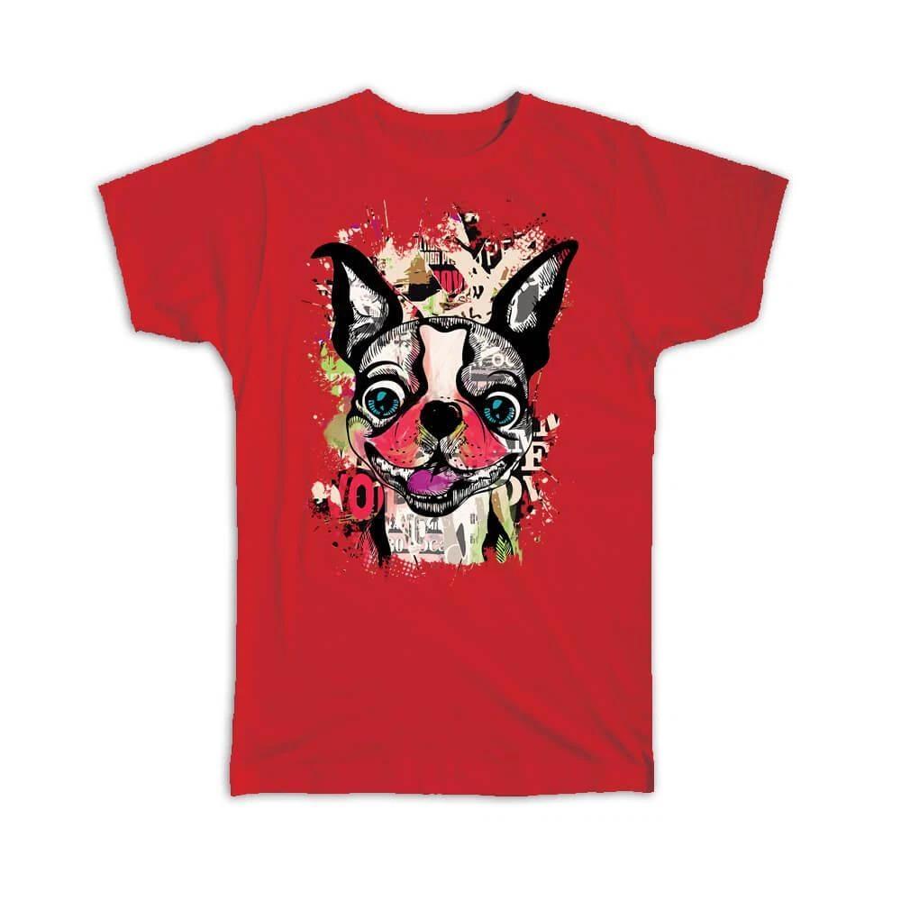 

Gift T-Shirt : French Bulldog Collage Urban Artistic Art Patchwork Pencil Sketch 2XL