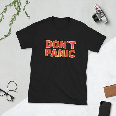 Don't Panic Vintage Distressed, Sarcastic Panicking, Short-Sleeve Unisex T-Shirt