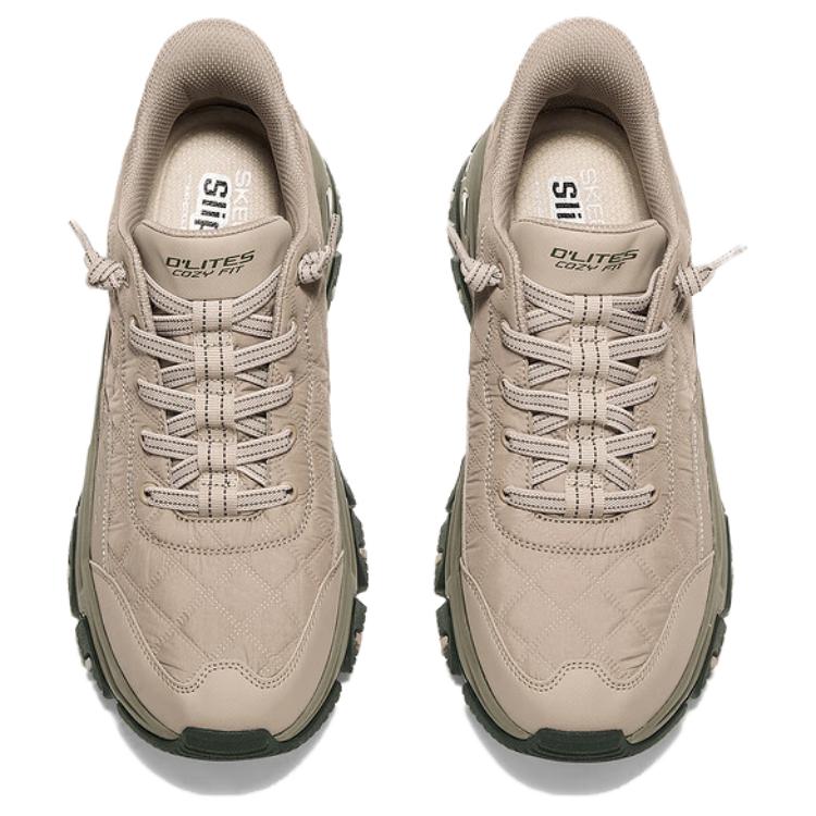 Skechers Outdoor Comfortable Non-Slip Durable Breathable Low-Top Hiking Shoes Men Hiking Shoes Gray Brown 237428-TPE