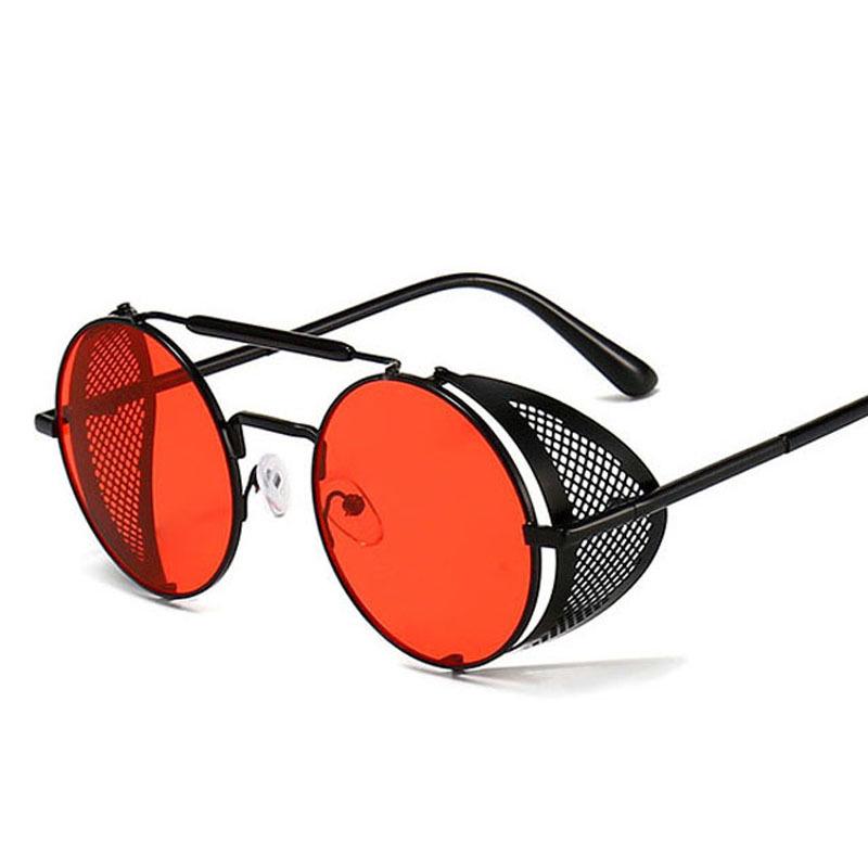 Steampunk Retro Reflective Aviator Sunglasses: European & American Style, Windproof Metal Design
