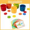 Wooden Montessori Color Sorting Cups Educational Toy For Toddlers Learning And Cognitive Development