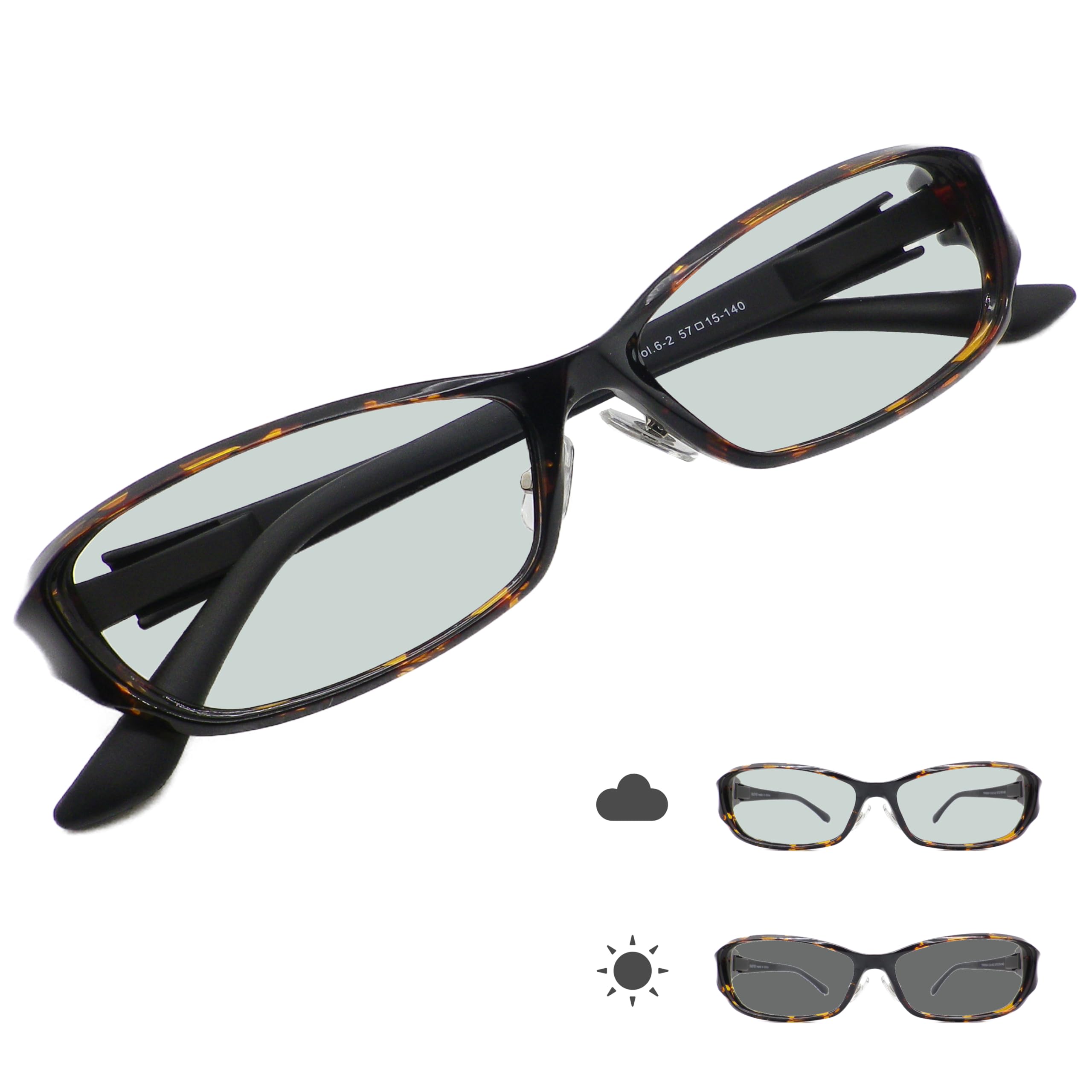 

9504HC Поляризованные Фотохромные Солнцезащитные Очки для Больших УФ Слегка Крутые TR90 Деми [OTC.web] Мужские, Размер, Стильные, Крутые, Защита, Затемнение, (C-62