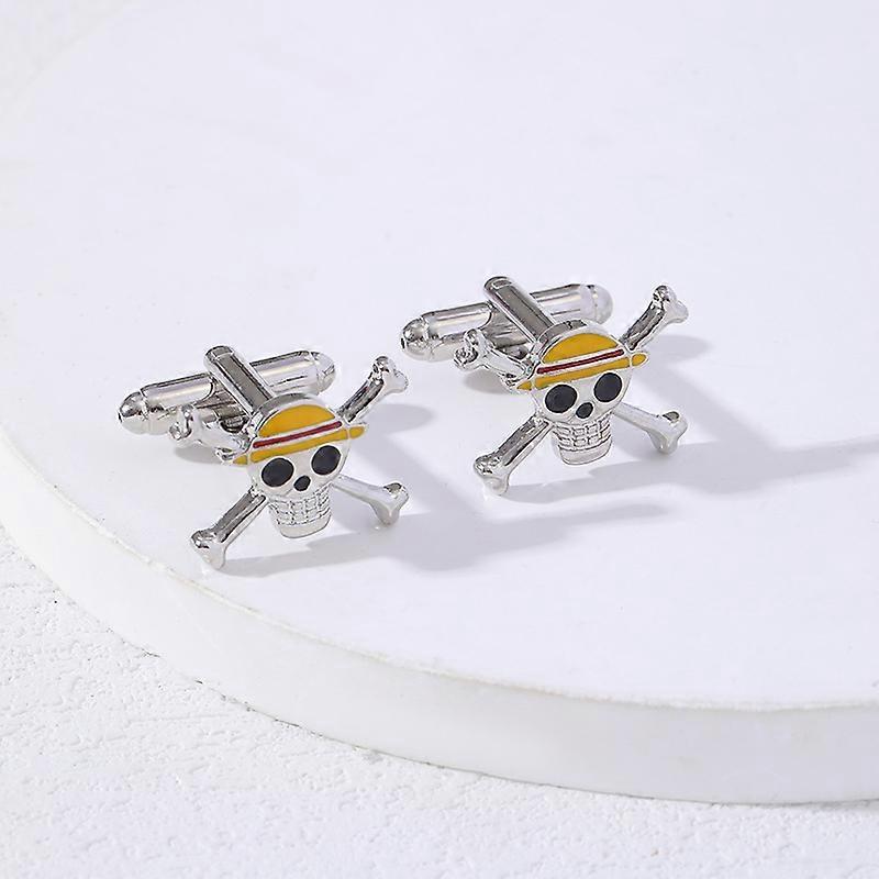 New One Piece Cufflinks with Skull Design, French Style, Cufflinks, Source Alloy