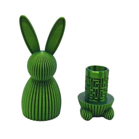 

3D-друкована фігурка кролика зі схованкою Лабіринт у формі кролика Подарункова коробка Навчальна головоломка для зняття стресу Тварина Великодній подарунок синій/зелений