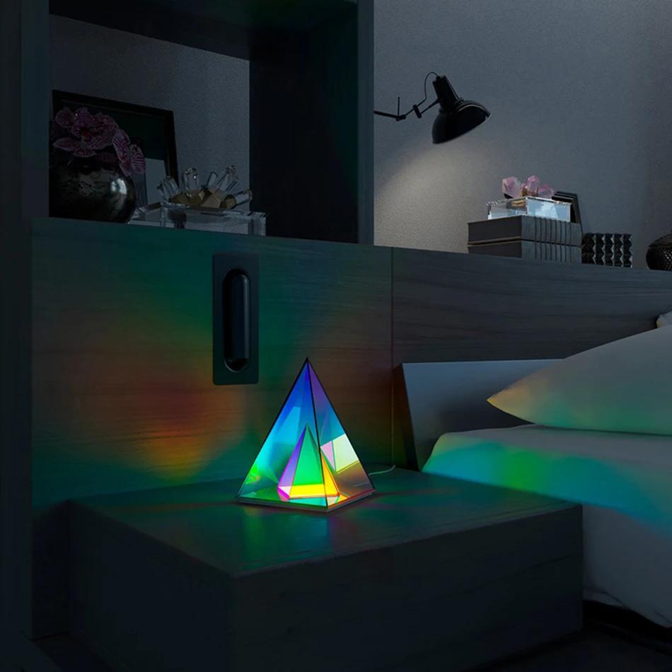 Triangle Rubik's Cube Table Lamp Nordic New Acrylic Decorative Art Exhibition Hall Creative Personality Atmosphere Night Light