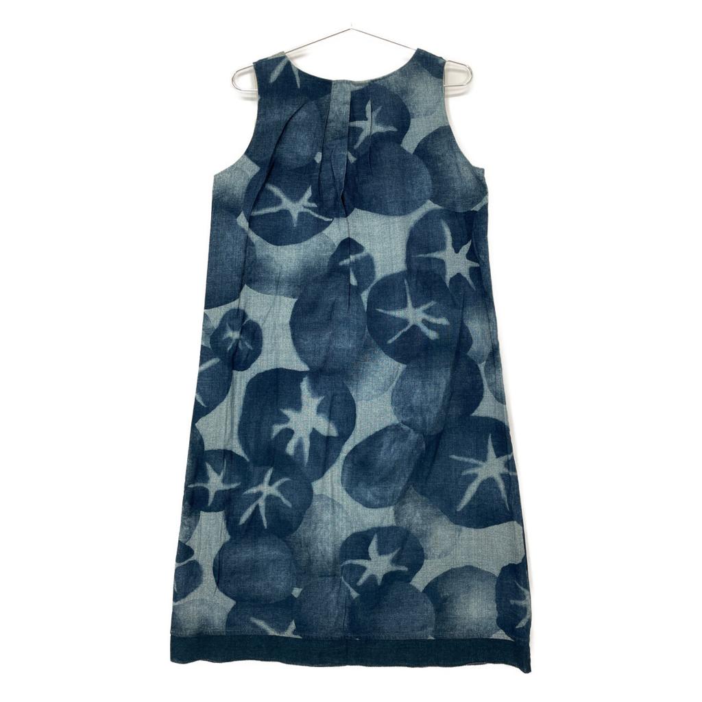 Pallas Palace Indigo Flower Print Sleeveless Dress dress 3 IndigoUsed