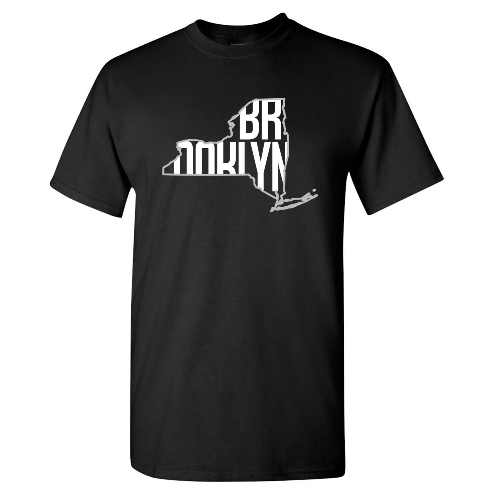 Brooklyn Basketball State Outline Unisex T-Shirt - Black S