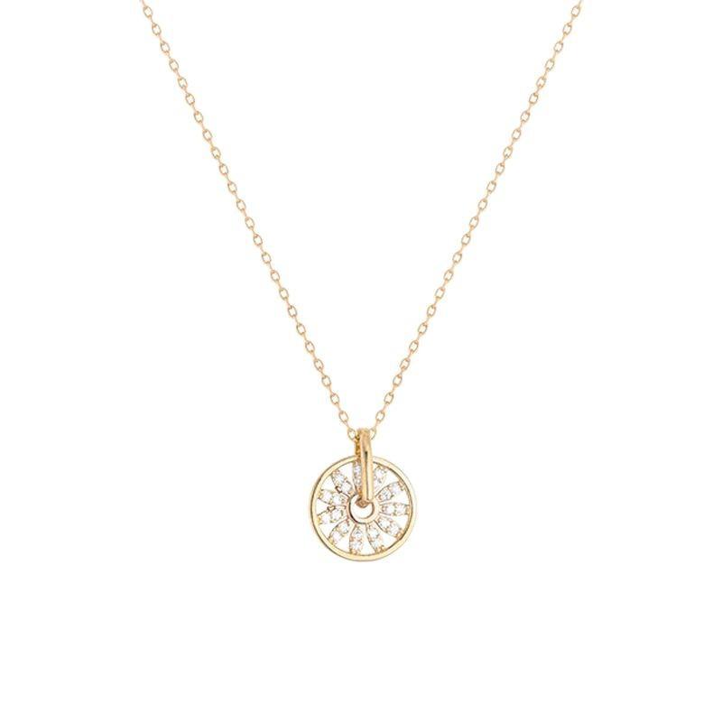 1 Stück Zirkon Strass Kupfer Anhänger Stahl Halskette Schlüsselbein Kette Einfach Modisch Geschenk Damen Mädchen Elegante Accessoires