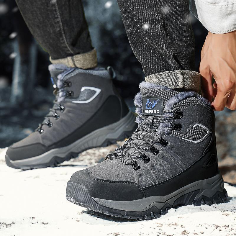 Bottes d'hiver imperméables pour hommes, bottines de neige de Style russe, grande taille 40 à 48