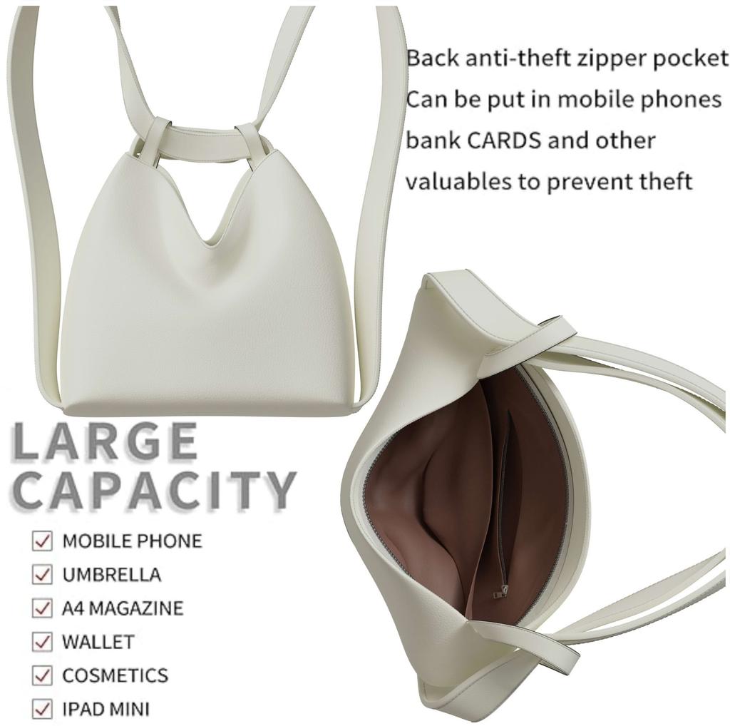 Elegant Women's Shoulder Bag with Backpack Function