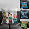 E-Ed Edd N Eddy Pillow Case Home Dorm Chair Back Short Plush Double-sided Printing Office Nap Time Cushion Cover