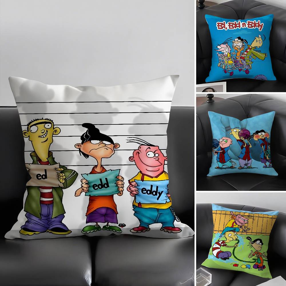 E-Ed Edd N Eddy Pillow Case Home Dorm Chair Back Short Plush Double-sided Printing Office Nap Time Cushion Cover