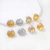 Versatile Gold-Plated Titanium Steel Stud Earrings - Light Luxury Retro Style for Women