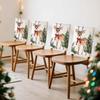 2/4/6pcs/set 45x55cm Christmas Deer Chair Cover Table Decoration Dining Seat Chair Covers Dining Room Bar Party Banquate