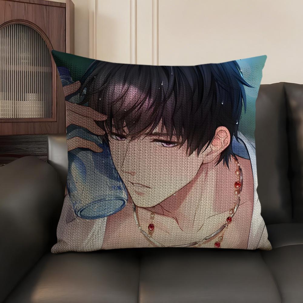 Mr Love Queen'S Choice Lucien Cushion Cover Natural Linen Organic Fabric Double-Sided Printing Sofa Home Decor Gift Pillow Case