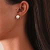 European & American Fashion Copper Pearl Zircon Ear Clips: Non-Pierced, Versatile Style