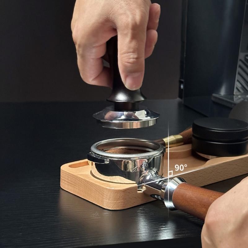 Natural Grinder Base Espresso Tamper Stand Solid Coffee Tamper Bases Wood Material Must Have Tool for Coffee Enthusiasts