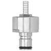 Stainless Steel Carbonation Cap with 5/16in Barb Ball Lock Type Fit Soft PET Bottle Beer Making
