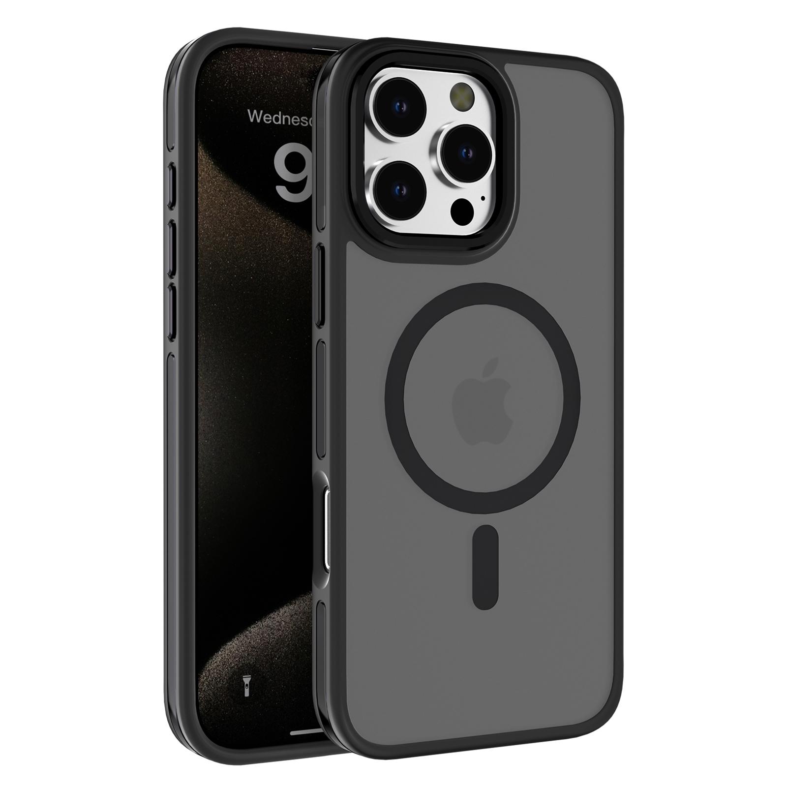 

C1 Series For iPhone 13 Pro Max Case Skin-Touch TPU+PC Drop-Proof Phone Cover Compatible with MagSafe Black