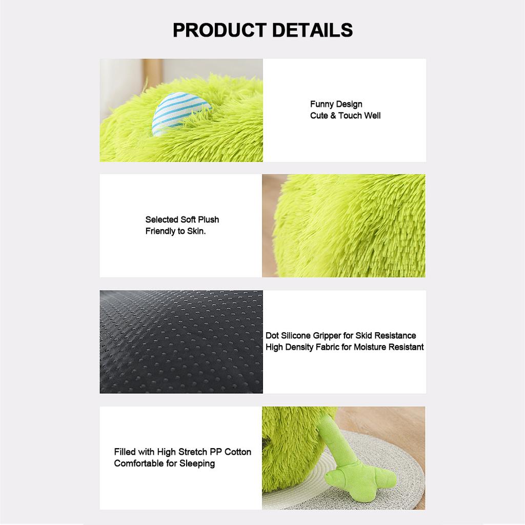 Katzenbett Haus Hundehütte Niedlicher Monster Cartoon Warmes Plüsch Kätzchen Kissen Korb Zelt Welpen Höhle Nest Matte Tasche Indoor Haustierbedarf