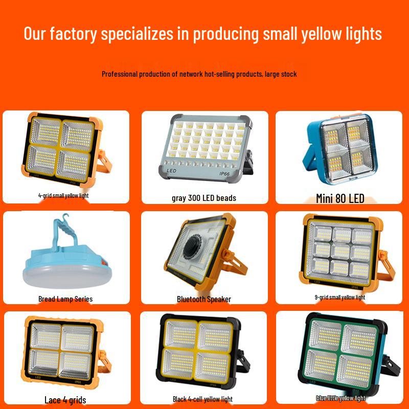 Multifunctional Solar-Powered Outdoor Floodlight and Emergency Charger